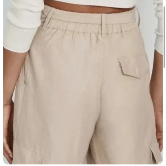 Aritzia Wilfred Kafka Belted Linen Blend Cargo Utility Pant Size 2 - Picture 2 of 16
